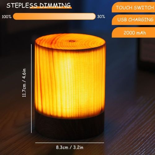 Retro Wood Table Lamp Creative Wood Grain Bedside Lamp Charging Night Light Wooden Base Vintage Desk Lamp Bedroom Birthday Gift Retro Wood Table Lamp Creative Wood Grain Bedside Lamp Charging Night Light Wooden Base Vintage Desk Lamp Bedroom Birthday Gift